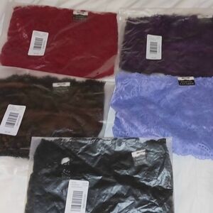 Cacique Lace Wide Side Thong Bundle(5 Pairs) Size 26-28